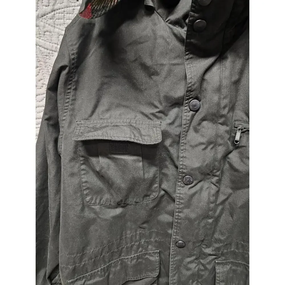 Vintage Eddie Bauer Mens Wool Lined Mountain‎ Parka Jacket Size M Black Outdoors